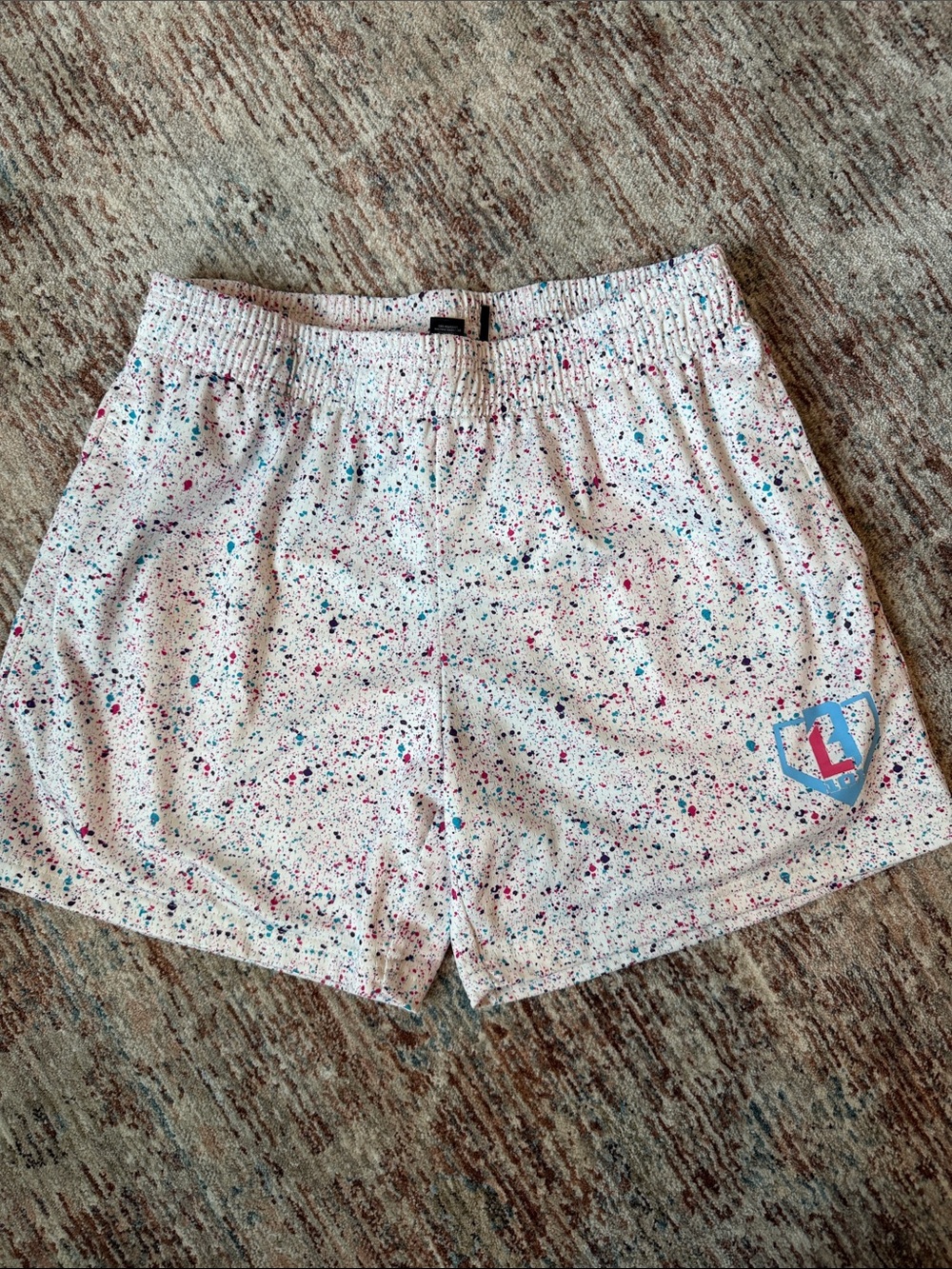 Baseball Lifestyle White Confetti Men’s Athletic Shorts